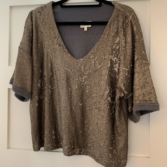 Metallic Beaded Shirt - Picture 1 of 4